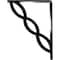 Ekena Millwork Loera Wrought Iron Bracket, (Single center brace), Powder Coated Black 1 1/2"W x 5 1/2"D x 8"H BKTM01X05X08SLO - alternate 7
